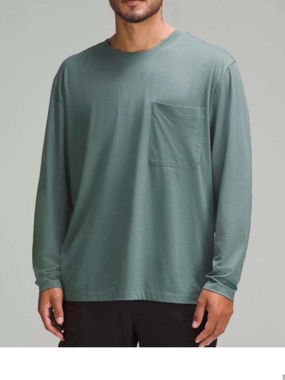 lululemon Men’s Fundamental Oversized Long Sleeve Crew Pocket - Forest XL